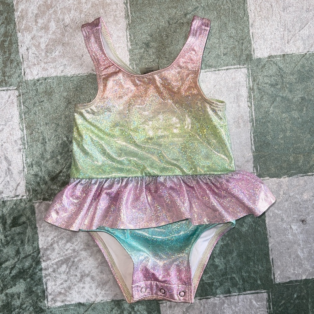 Old Navy Glittery mermaid Swimsuit NWOT